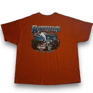 Burnt Orange Harley Davidson T Shirt